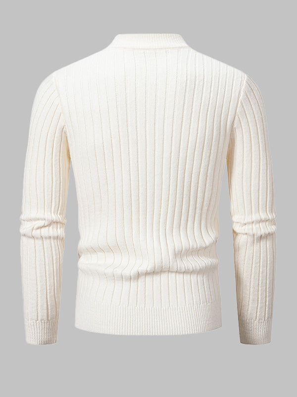 Frank | Men's Design Slim Fit Stand Collar Sweater